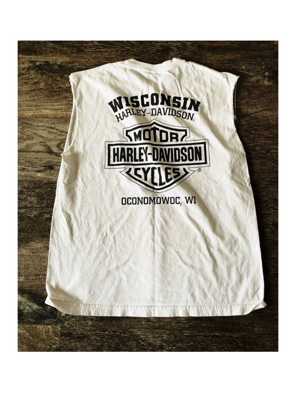 HARLEY DAVIDSON White Skull Graphic Men’s Tank Top Size Large - Picture 3 of 3